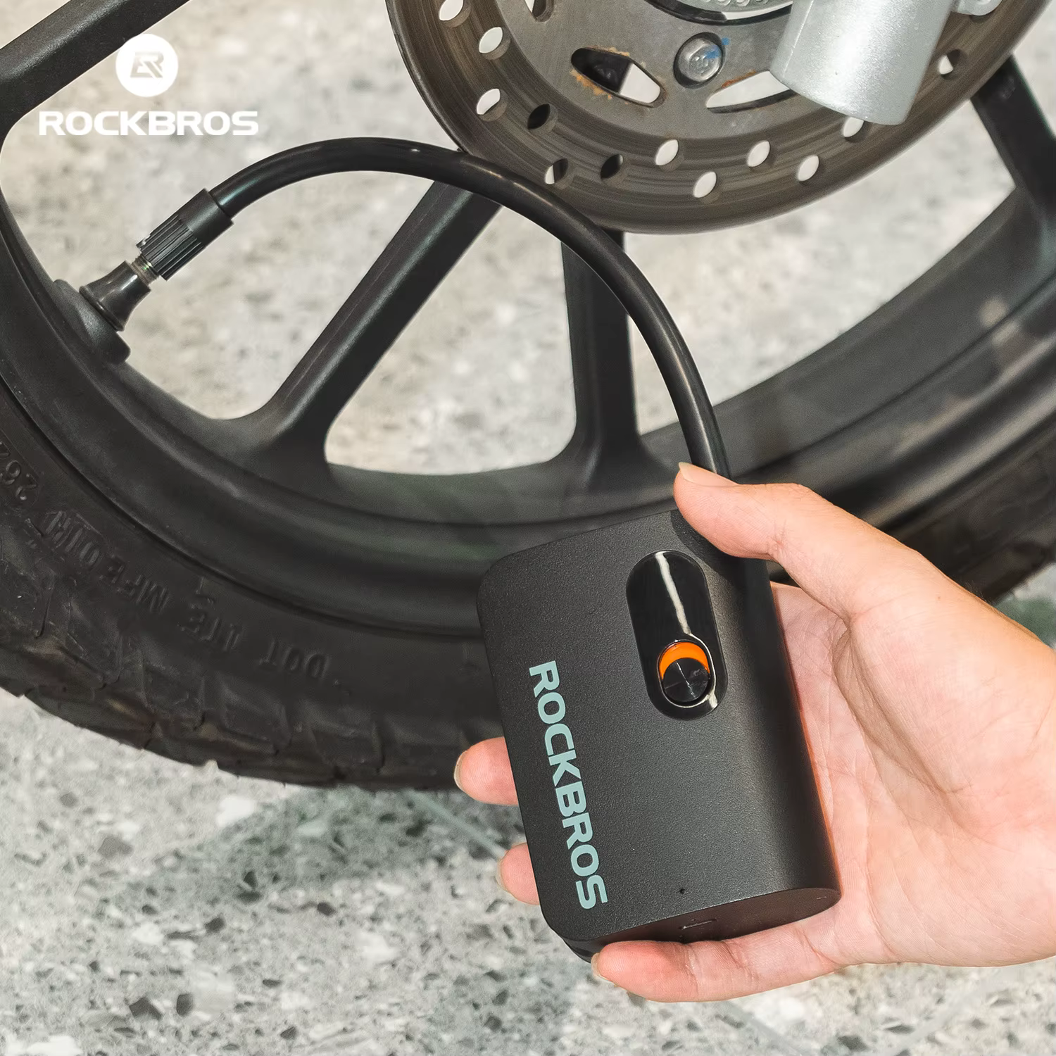 ROCKBROS pompe à vélo électrique Portable haute pression type-c Mini