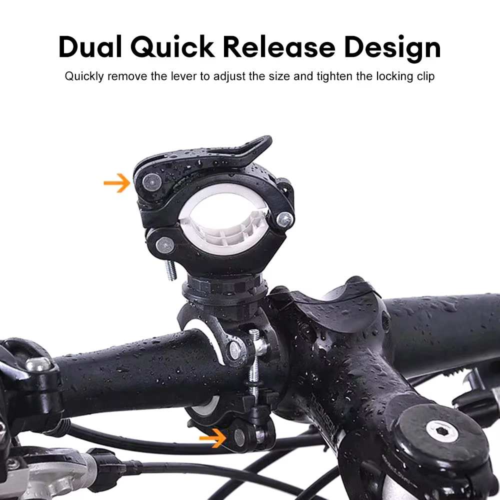 Support de lumière de vélo multifonctionnel rotatif à 360 degrés
