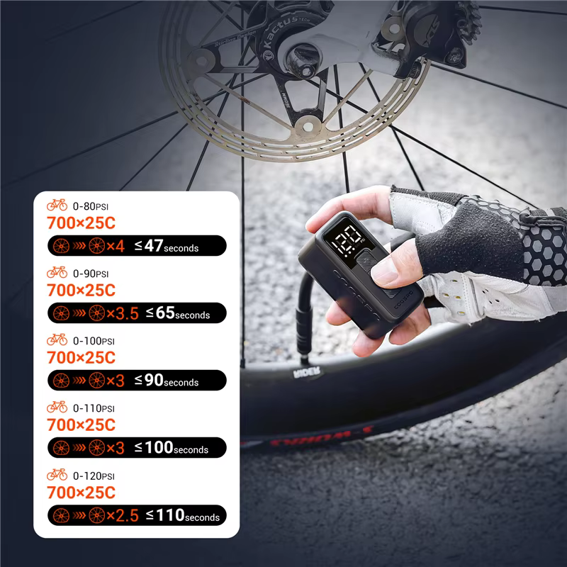COOSPO X1 Mini pompe à vélo électrique 120PSI 500mAh Portable Rechargeable vtt