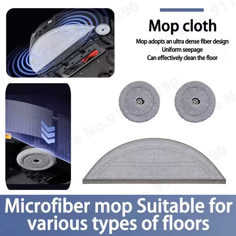 Accessoires pour Roborock Saros 10 : brosse principale, brosse latérale, filtre HEPA, chiffon de nettoyage, sac à poussière, pièces de rechange pour robot aspirateur