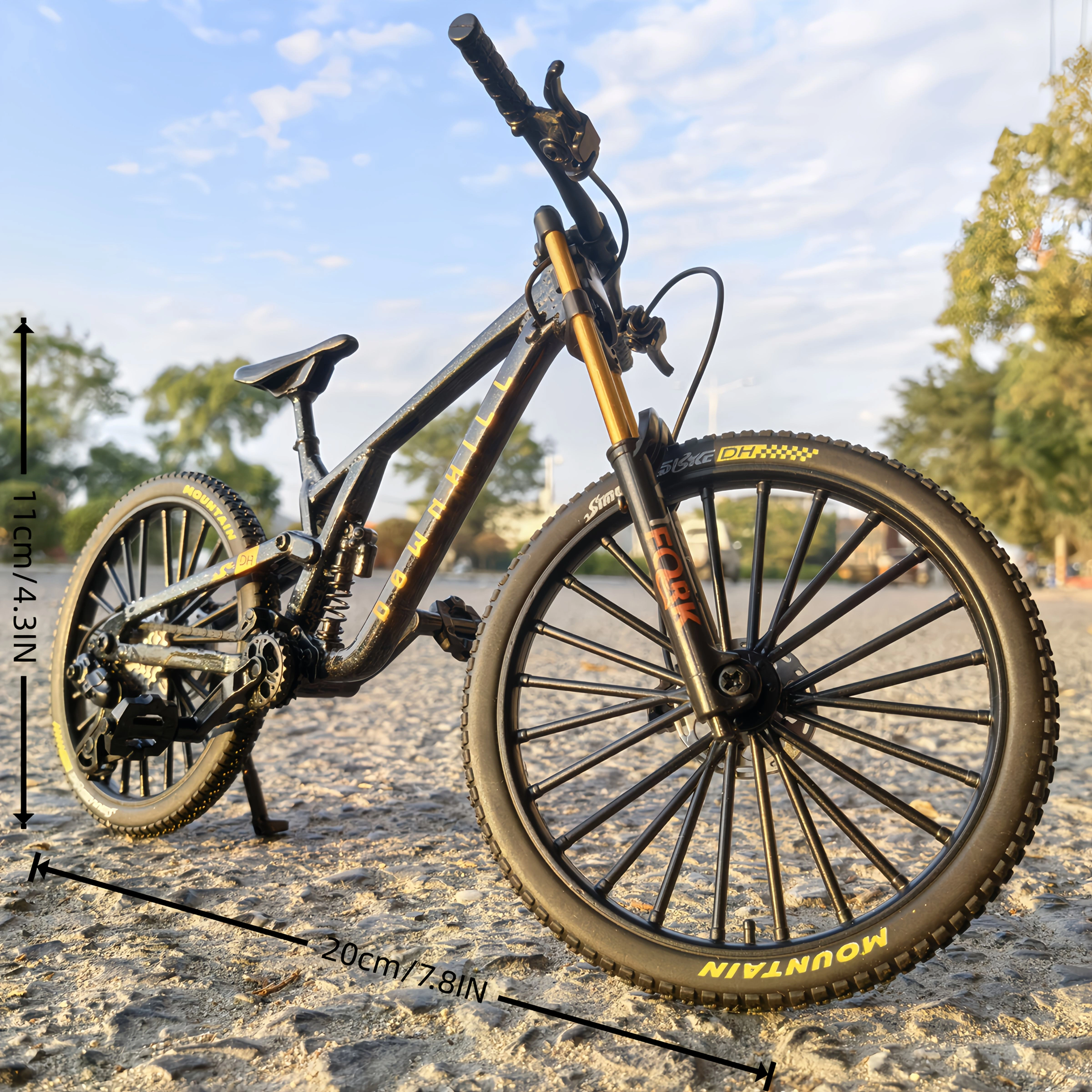 Modèle miniature de vélo de montagne en alliage à l'échelle 1:8