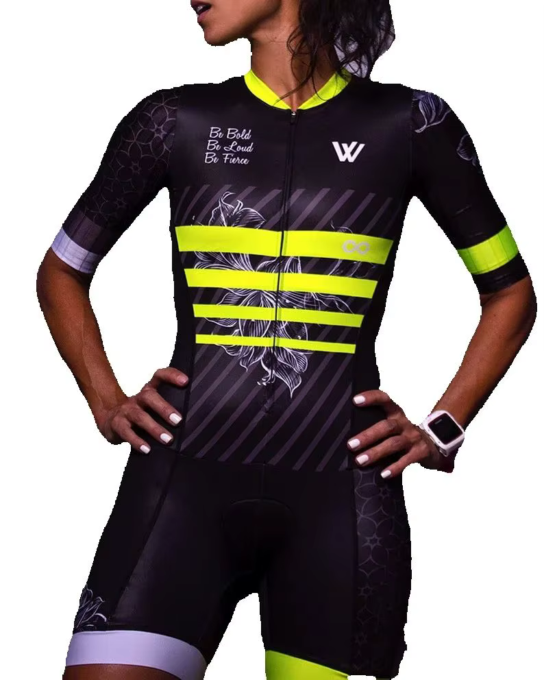Femmes Triathlon costume vêtements cyclisme combinaisons corps ensembles rose Roupa De Ciclismo Feminino barboteuses