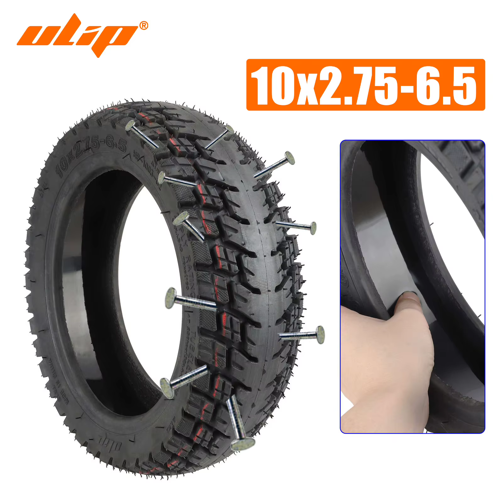 Ulip 10x2.75-6.5 pneu Tubeless auto-réparateur pour Scooter électrique Dualtron Speedway construit colle auto-réparable