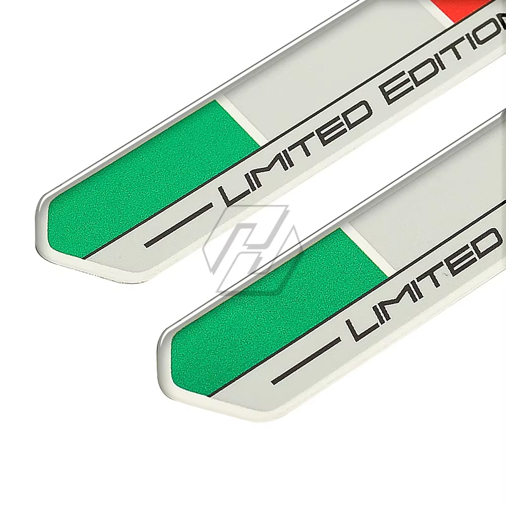 Autocollant d'édition limitée avec drapeau italien pour moto