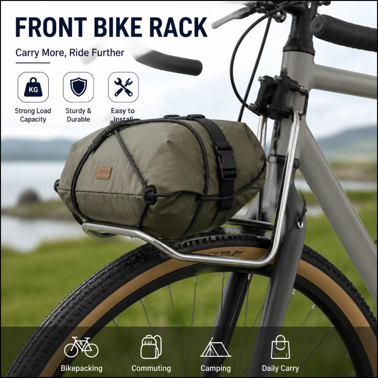 Porte-bagages avant pour vélo