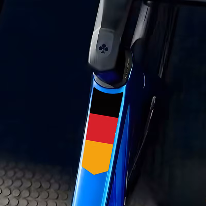 Ensemble d'autocollants tricolores pour cadre et fourche de vélo