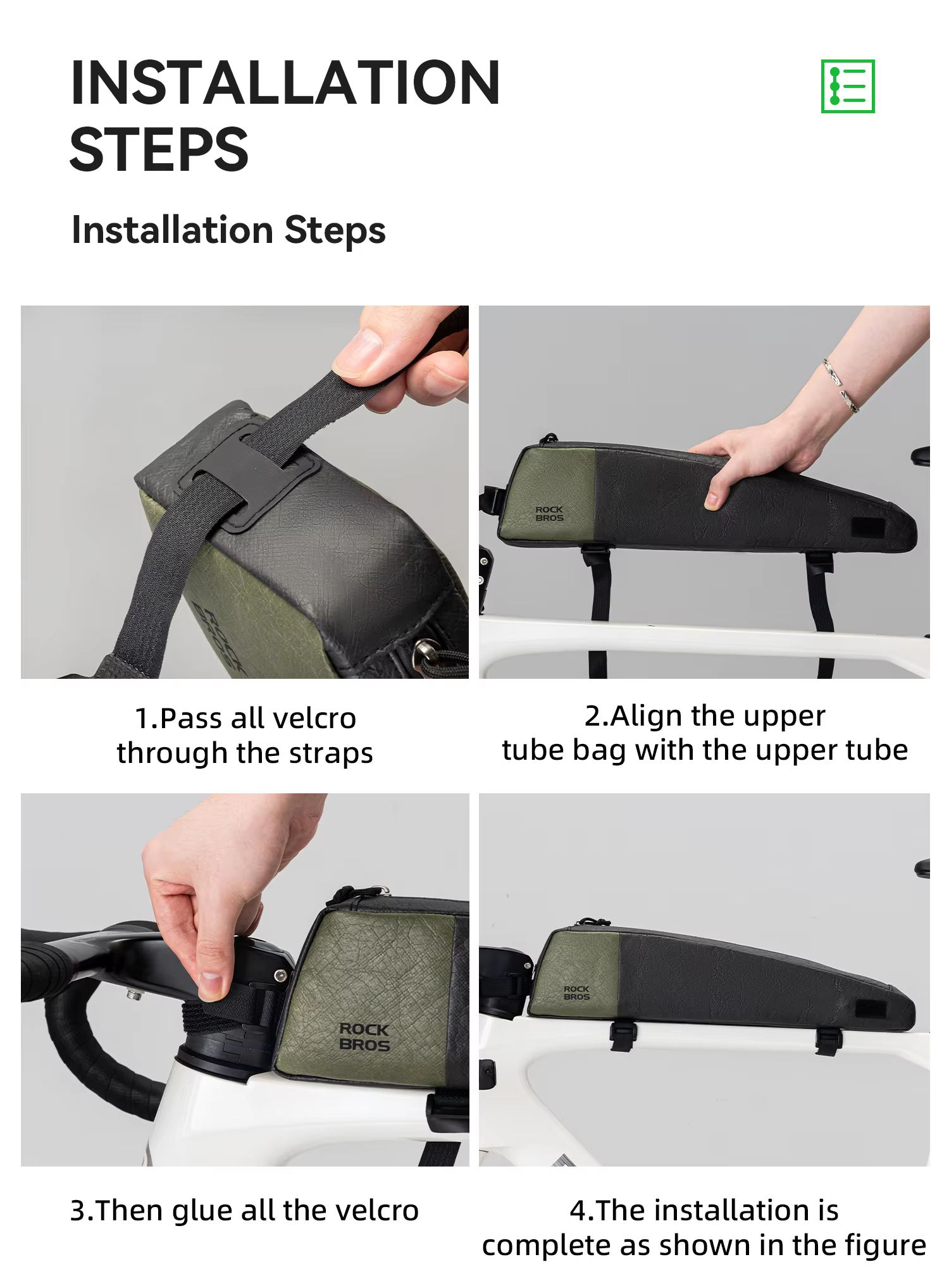 Sac de cadre avant pour vélo