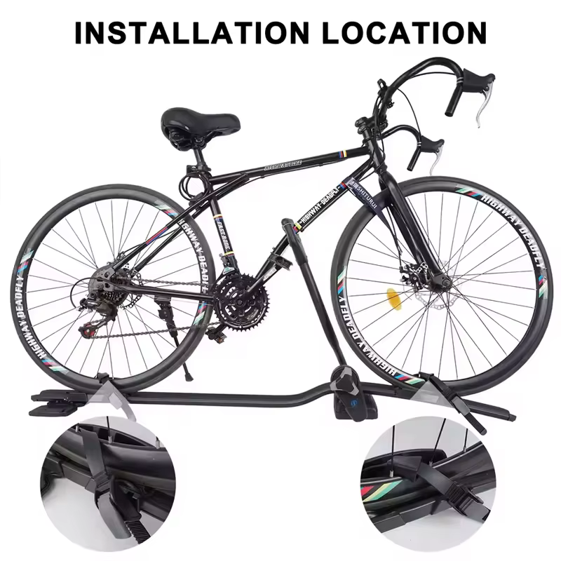 Sangles spécifiques pour porte-vélos de toit 598 avec coussinets de protection