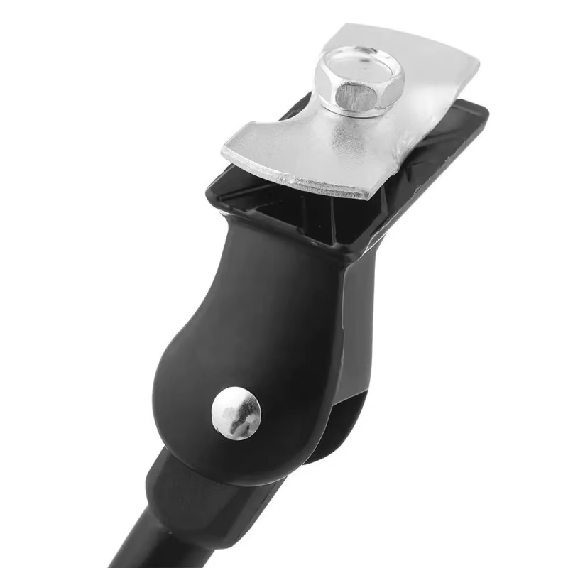 Béquille de vélo réglable en alliage robuste pour VTT, noir/argent