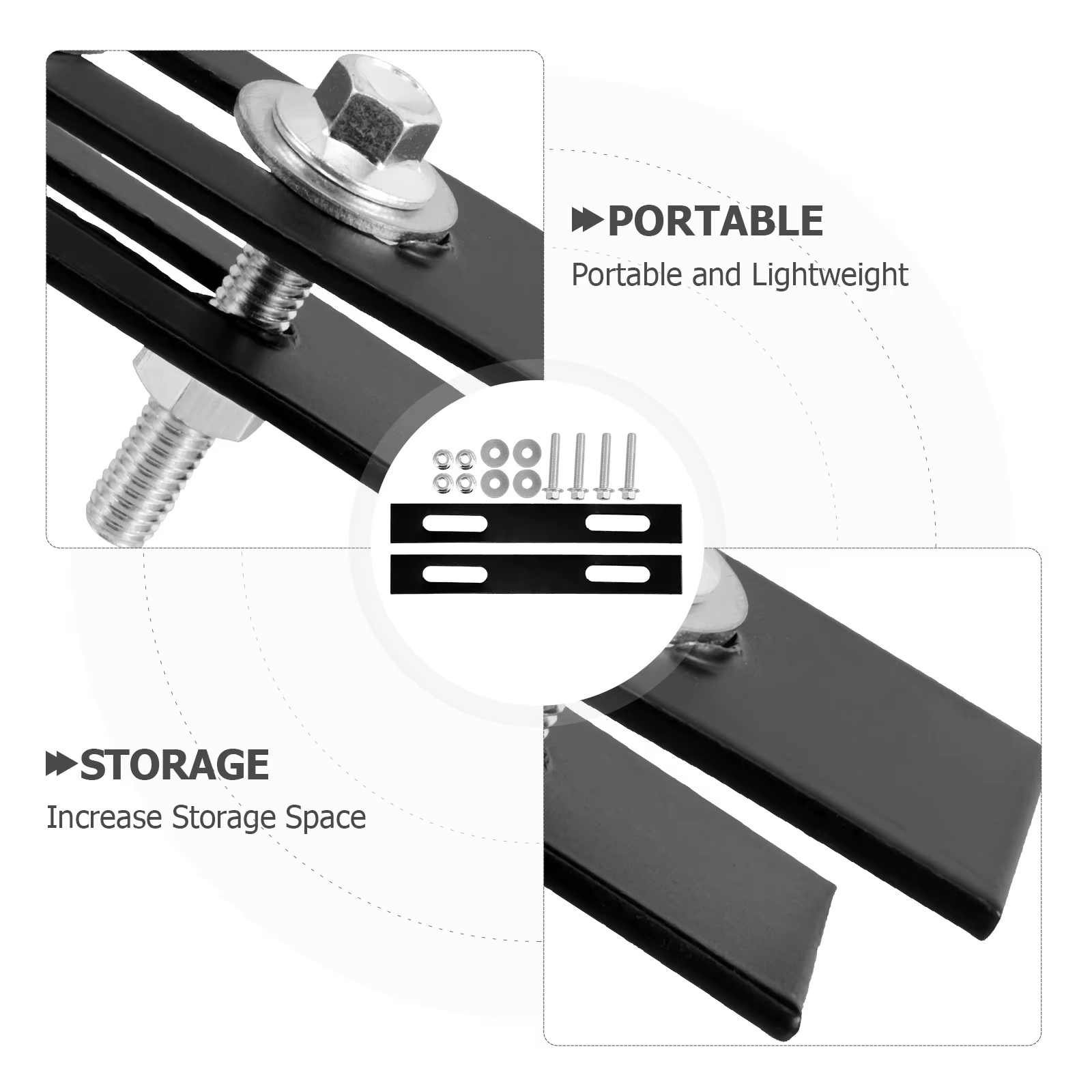 Lot de 2 supports de fixation pour porte-bagages arrière de vélo électrique