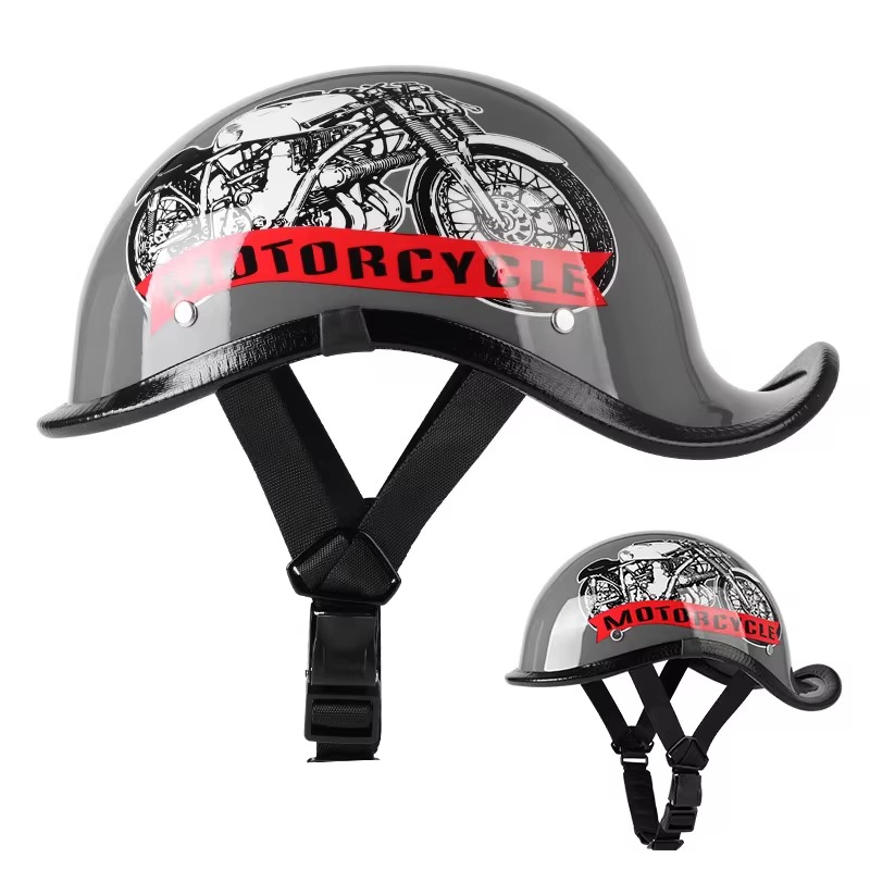 Demi-casque rétro pour moto