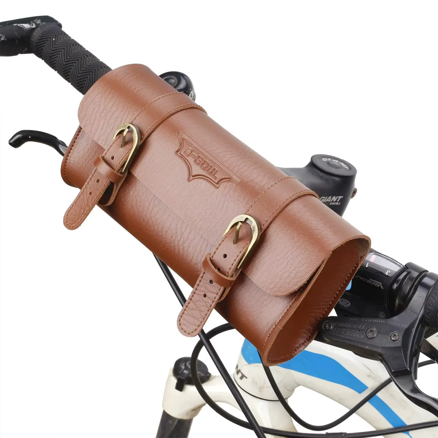 Sac de queue de vélo rétro en cuir PU