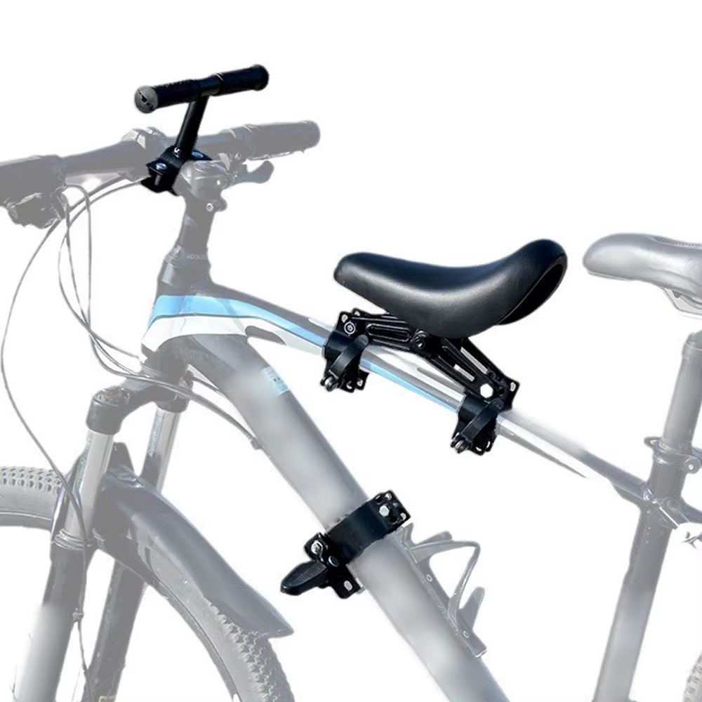 Sièges de vélo montés à l'avant avec guidon et pédales pour enfants