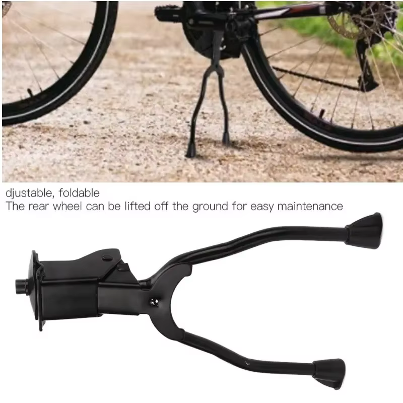 Béquille de vélo pliable en acier inoxydable