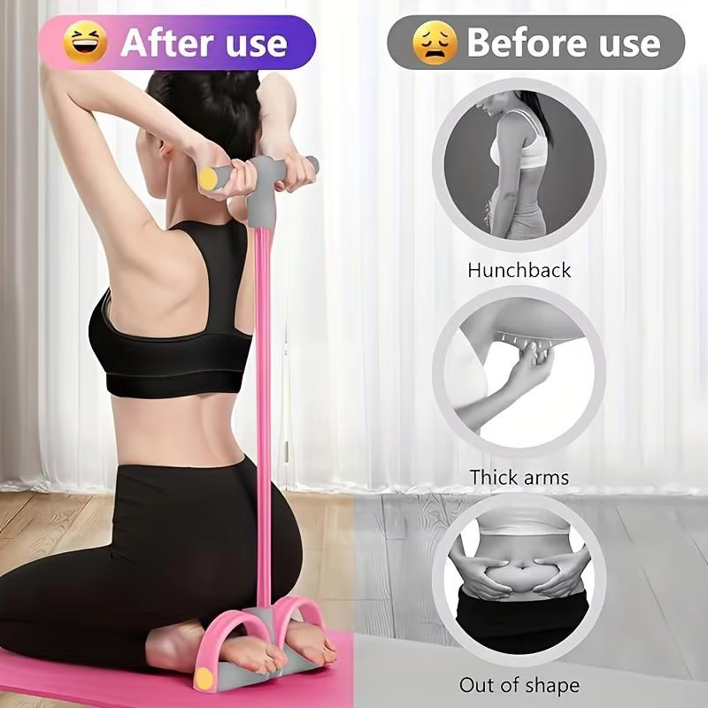 Entraîneur de fitness portable à domicile avec pédale antidérapante et poignée souple