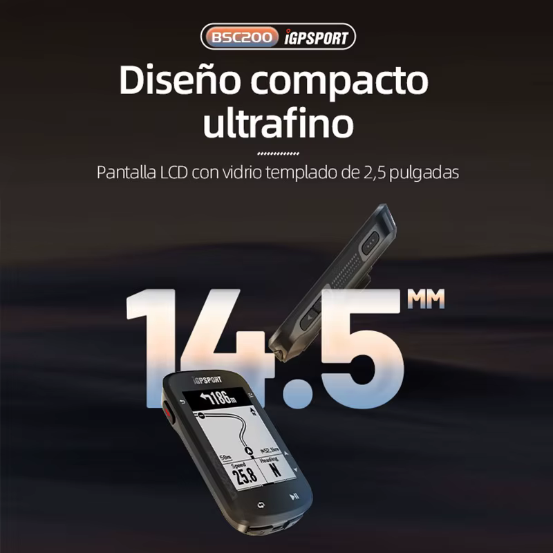 Ordinateur de vélo étanche BSC200 navigation GPS sans fil