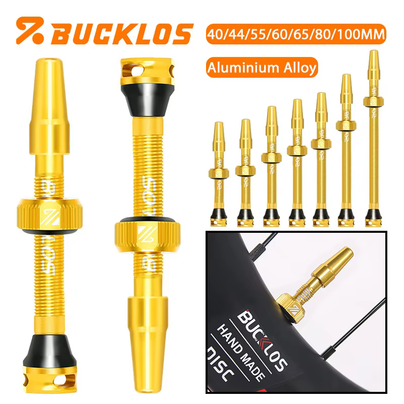BUCKLOS – Valve de jante de vélo Tubeless 40/44/55/60/65/80/100mm F/V