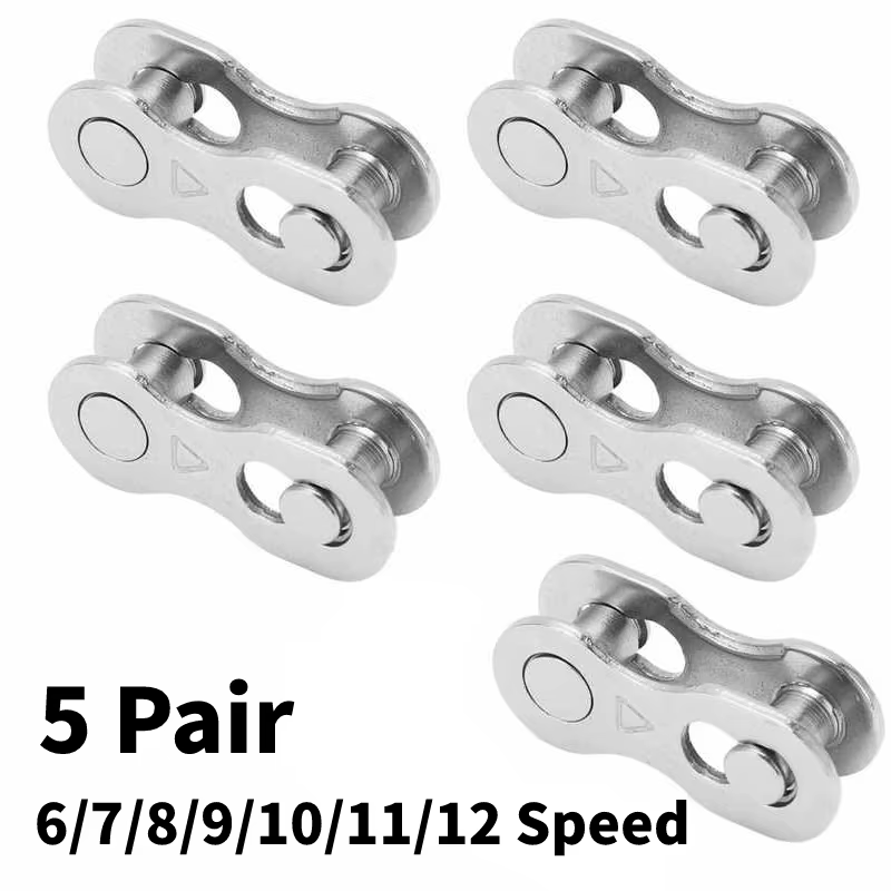5 paires de maillons de chaîne de vélo à dégagement rapide 6/7/8/9/10/11/12 vitesses