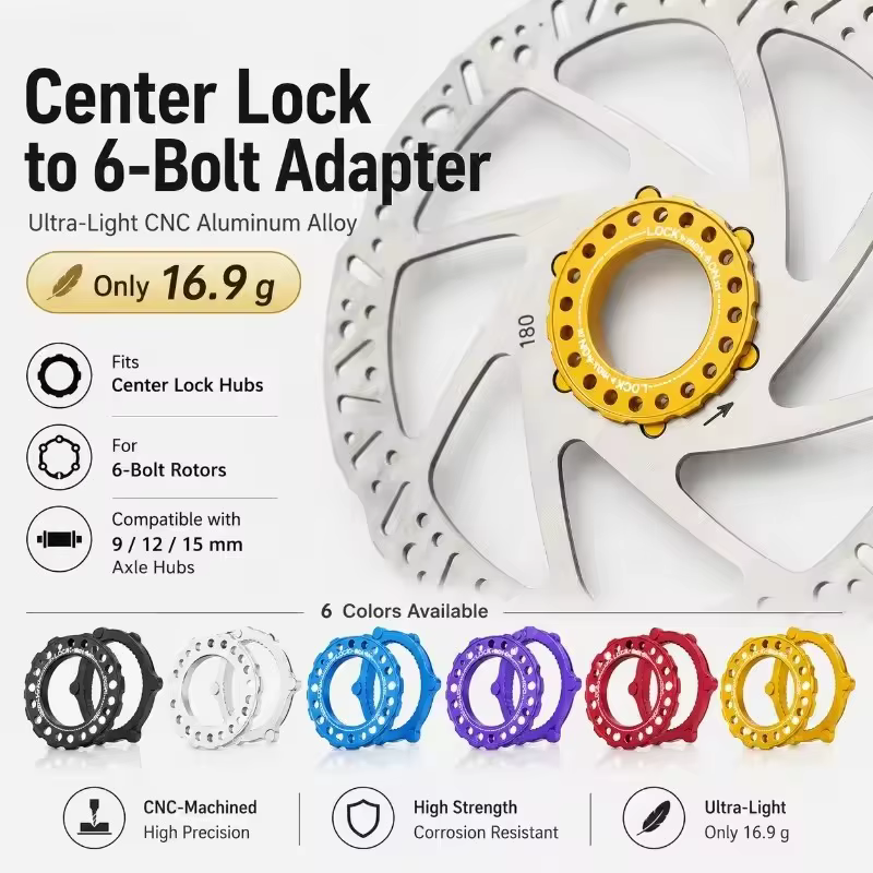 Adaptateur de moyeu de vélo Center Lock à 6 trous