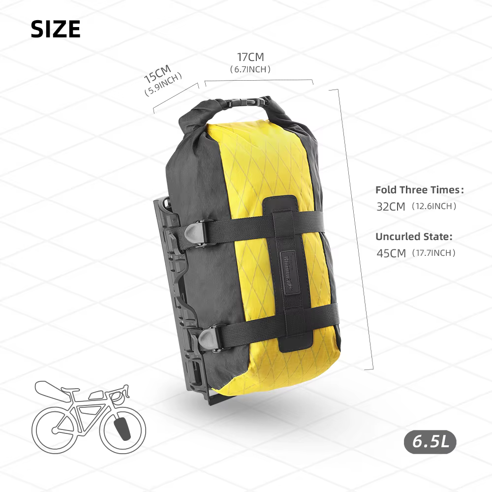 Bal inowalk-Sac de fourche de vélo amélioré à dégagement rapide avec doublure imperméable