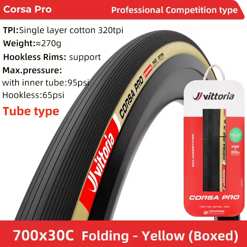VITTORIA Corsa Pro vélo route pneu Tube Type 700x 28c/30c course professionnelle