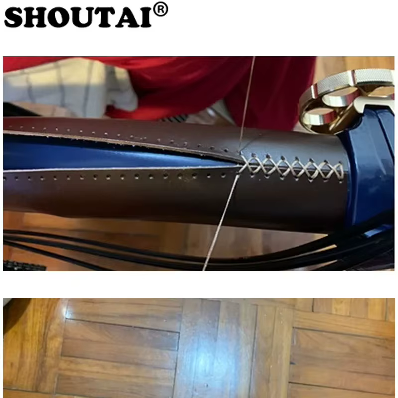 Sangle de poignée de vélo pliante en cuir