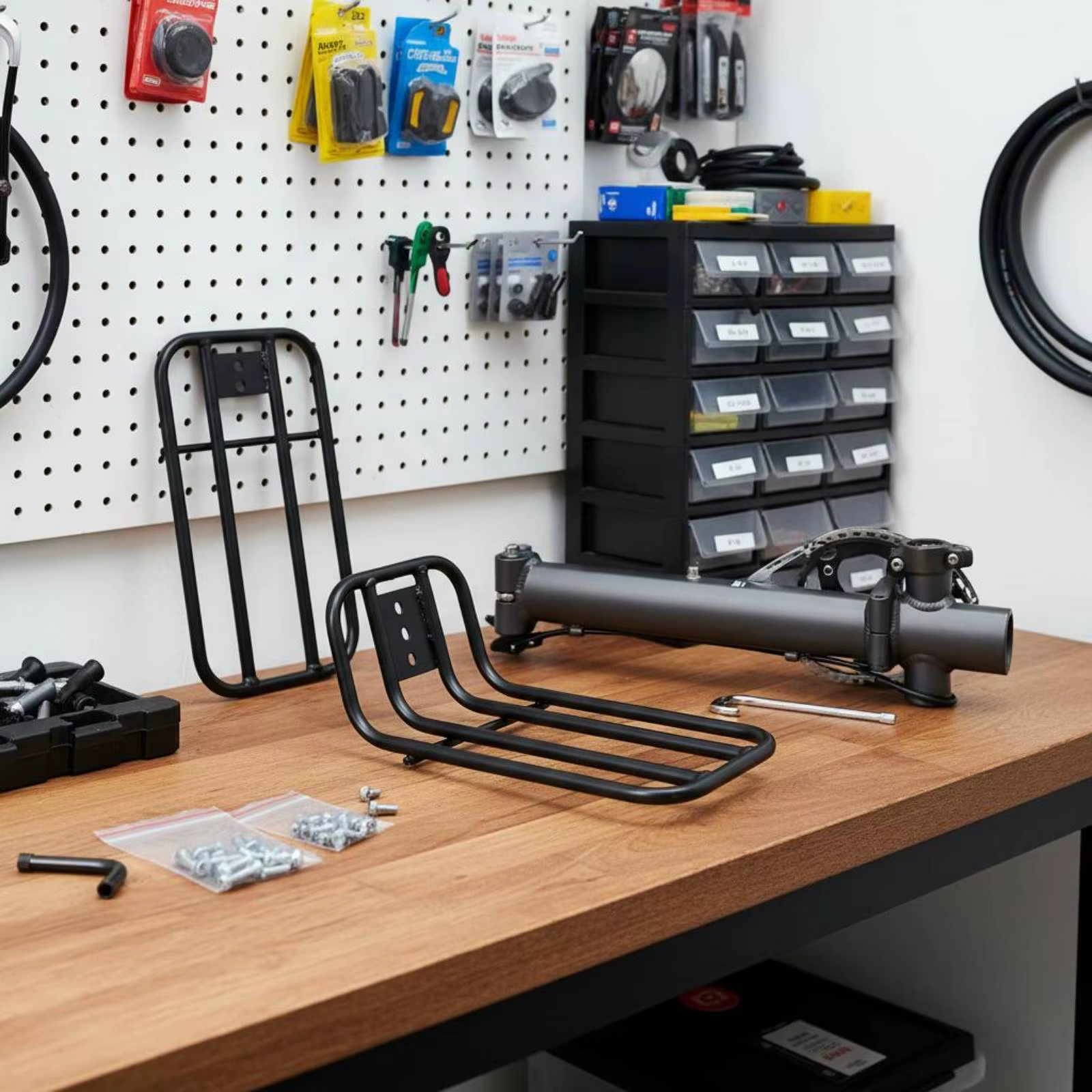 Porte-bagages avant pliable pour vélo