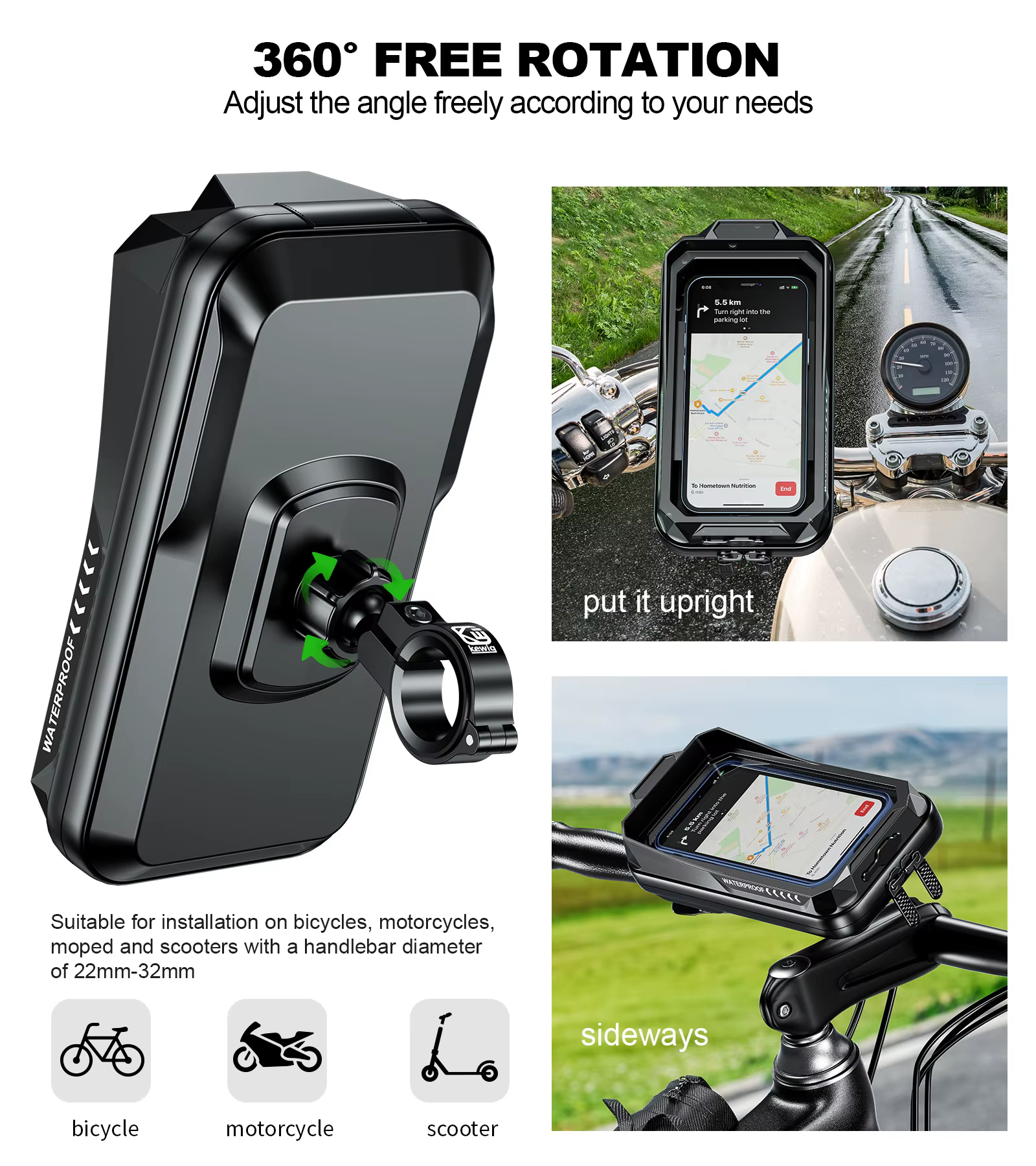 Support de sac de guidon de téléphone de vélo