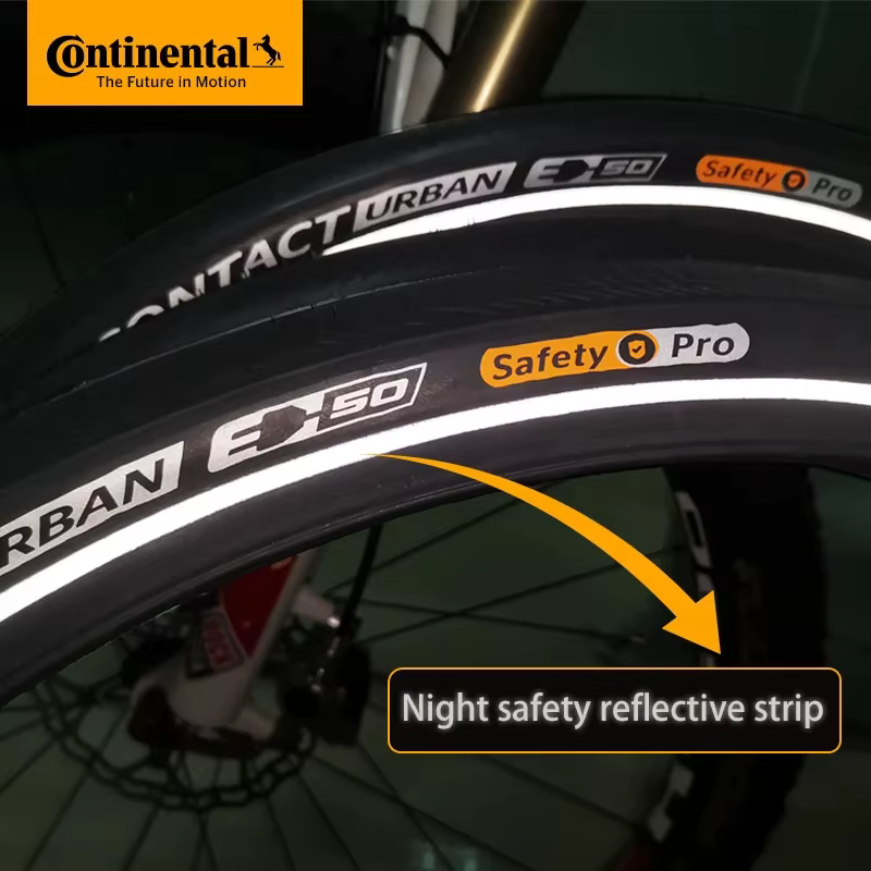 Pneus de vélo Continental Contact Urban 28/29 pouces à talon de fil métallique 40/42/47/50/55-622 180 TPI pour VTT et vélos électriques avec bandes réfléchissantes