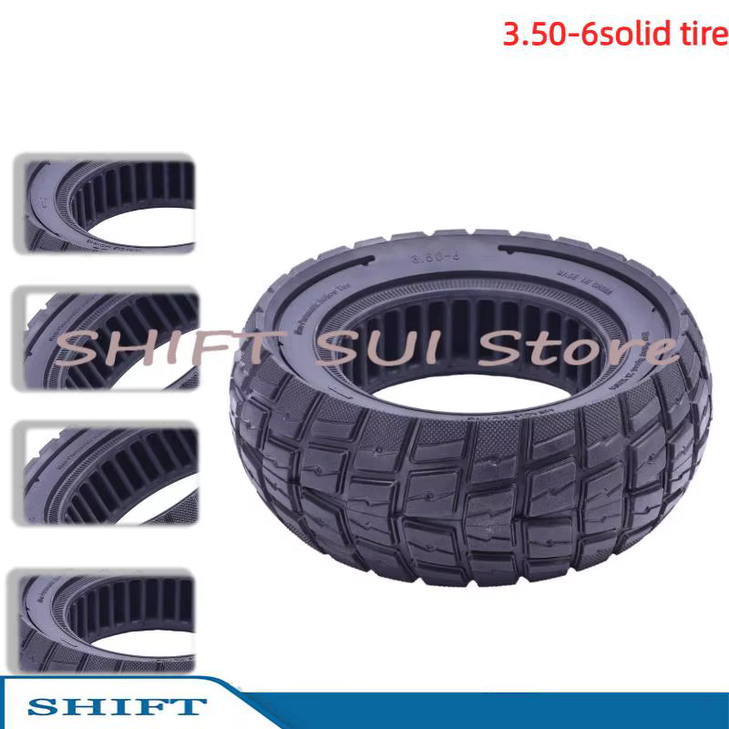 Pneus de trottinette antidérapants, durables et non gonflables à structure grillagée, remplacement idéal pour les pneus pleins 3.50-6