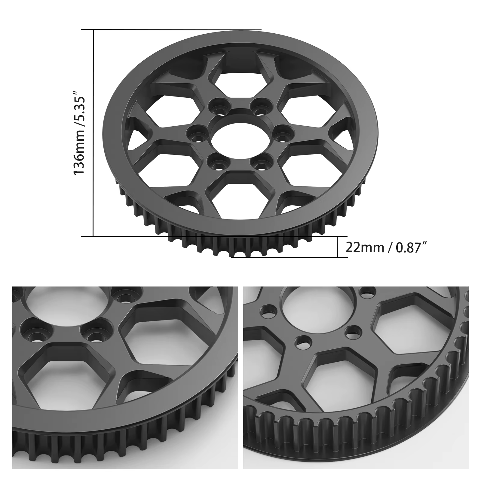 NICECNC pour Surron Light Bee X S L1E vélo de saleté électrique 2024 axe d'entraînement central en aluminium et poulie secondaire pour Segway X160 X260