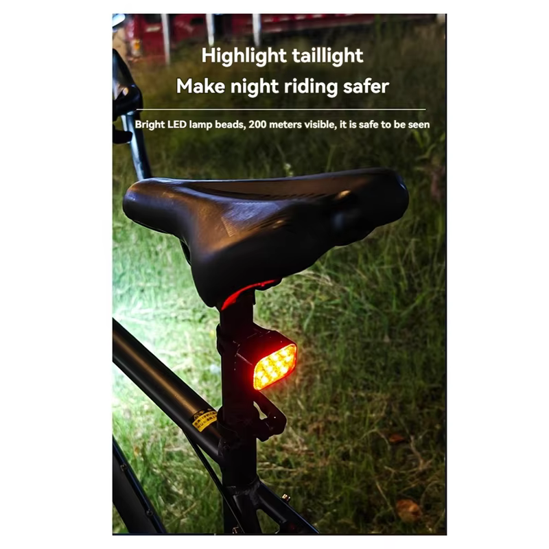 Ensemble d'éclairage de vélo avant et arrière USB charge casque de montagne phare