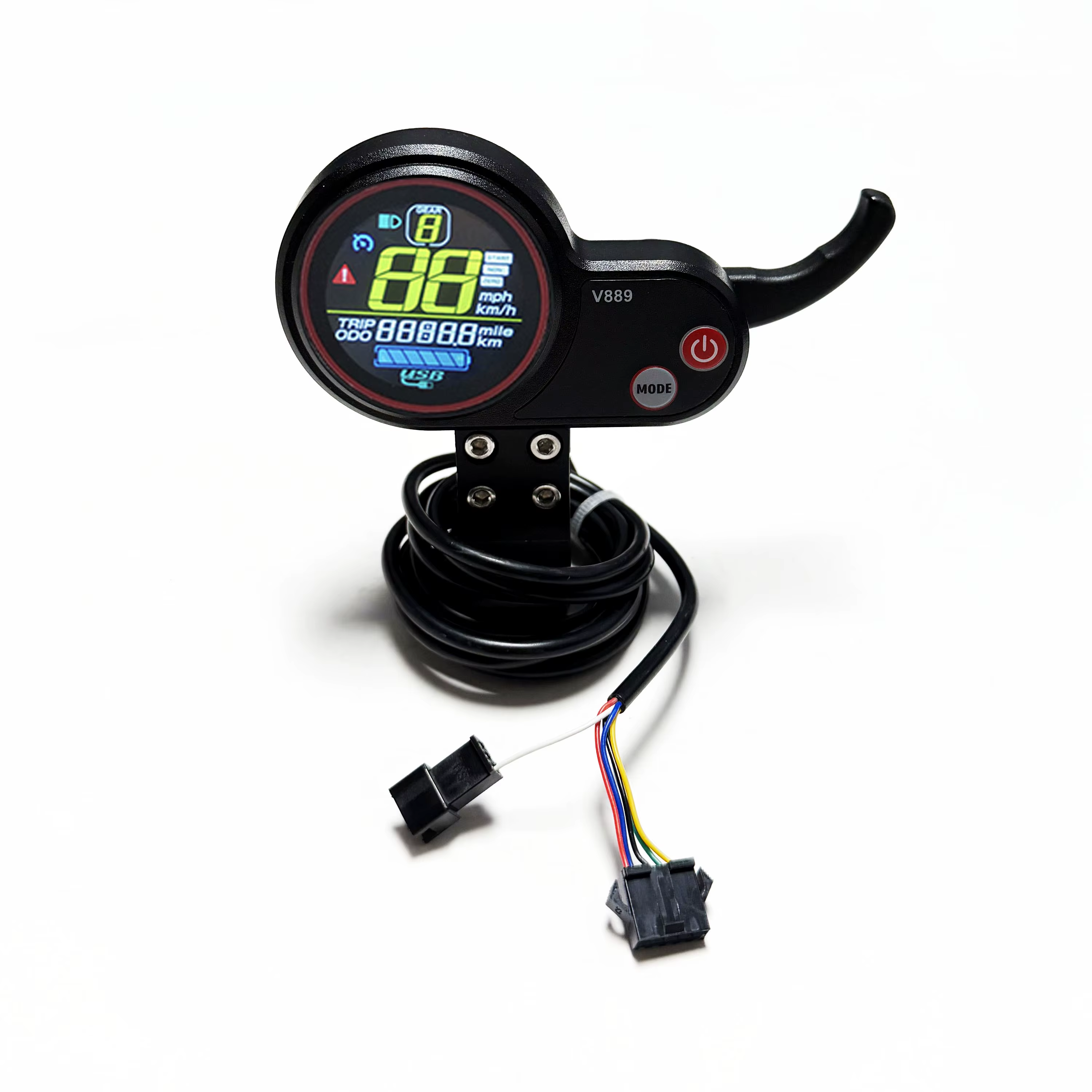 Écran LCD pour vélo électrique avec accélérateur rotatif