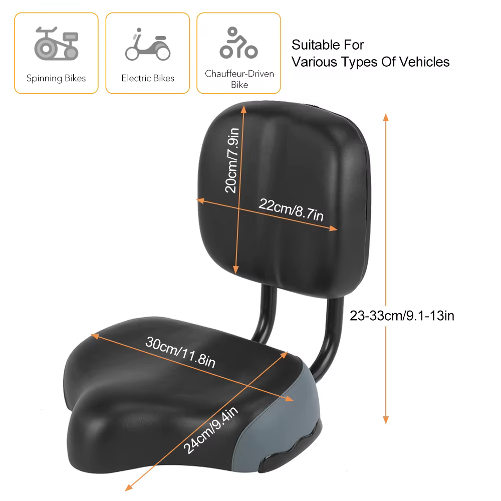 Sièges de vélo confortables pour hommes et femmes