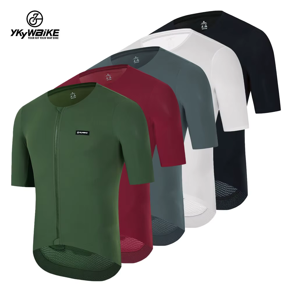 YKYWBIKE Maillot de cyclisme à manches courtes pour homme chemises de vélo VTT vêtements d'équitation à séchage rapide