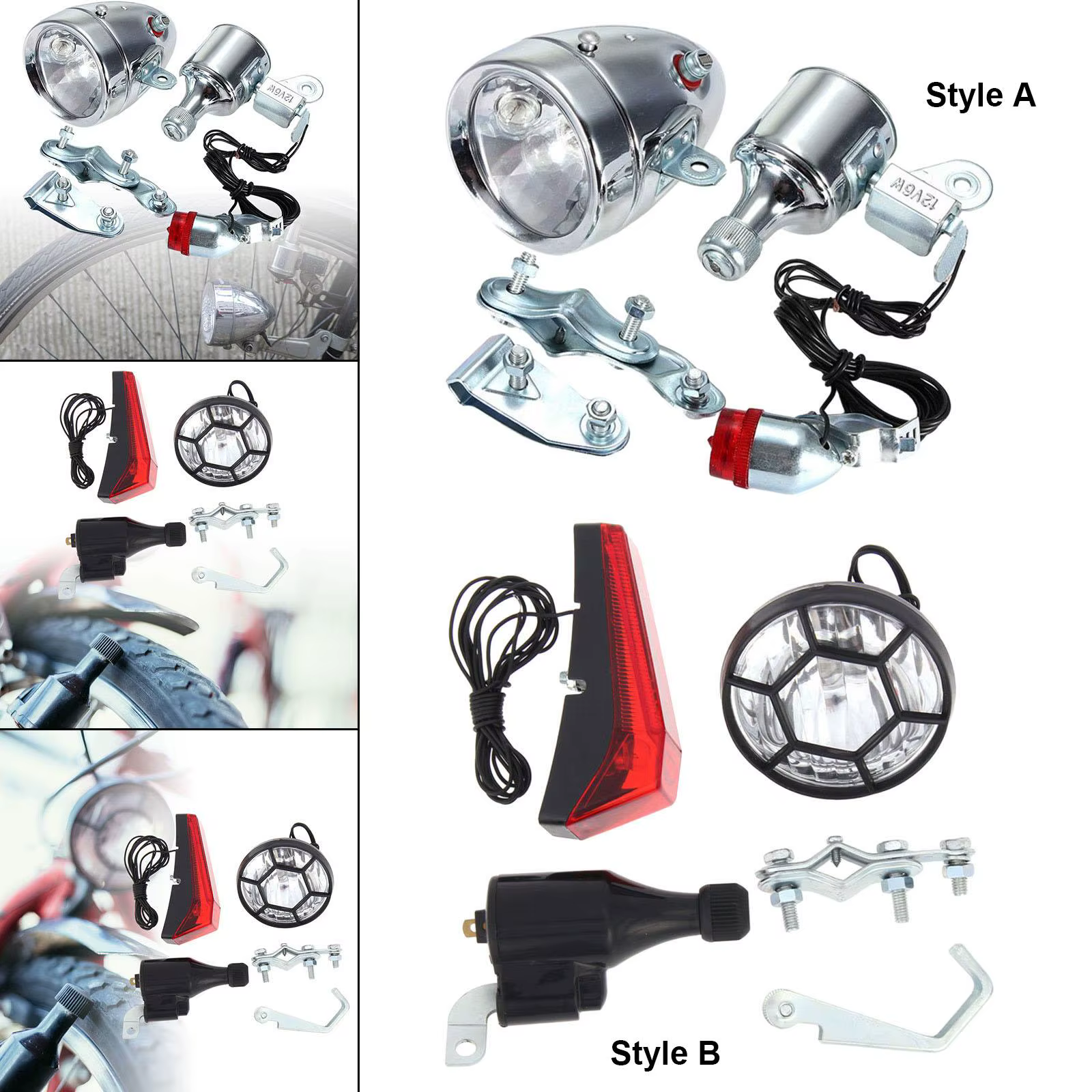 Ensemble d'éclairage de vélo Dynamo