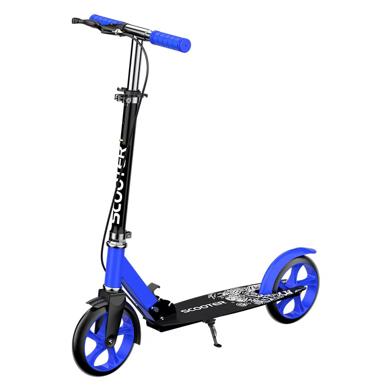 Trottinette Urbaine à Deux Roues Pliable avec Double Freinage pour Adultes et Enfants
