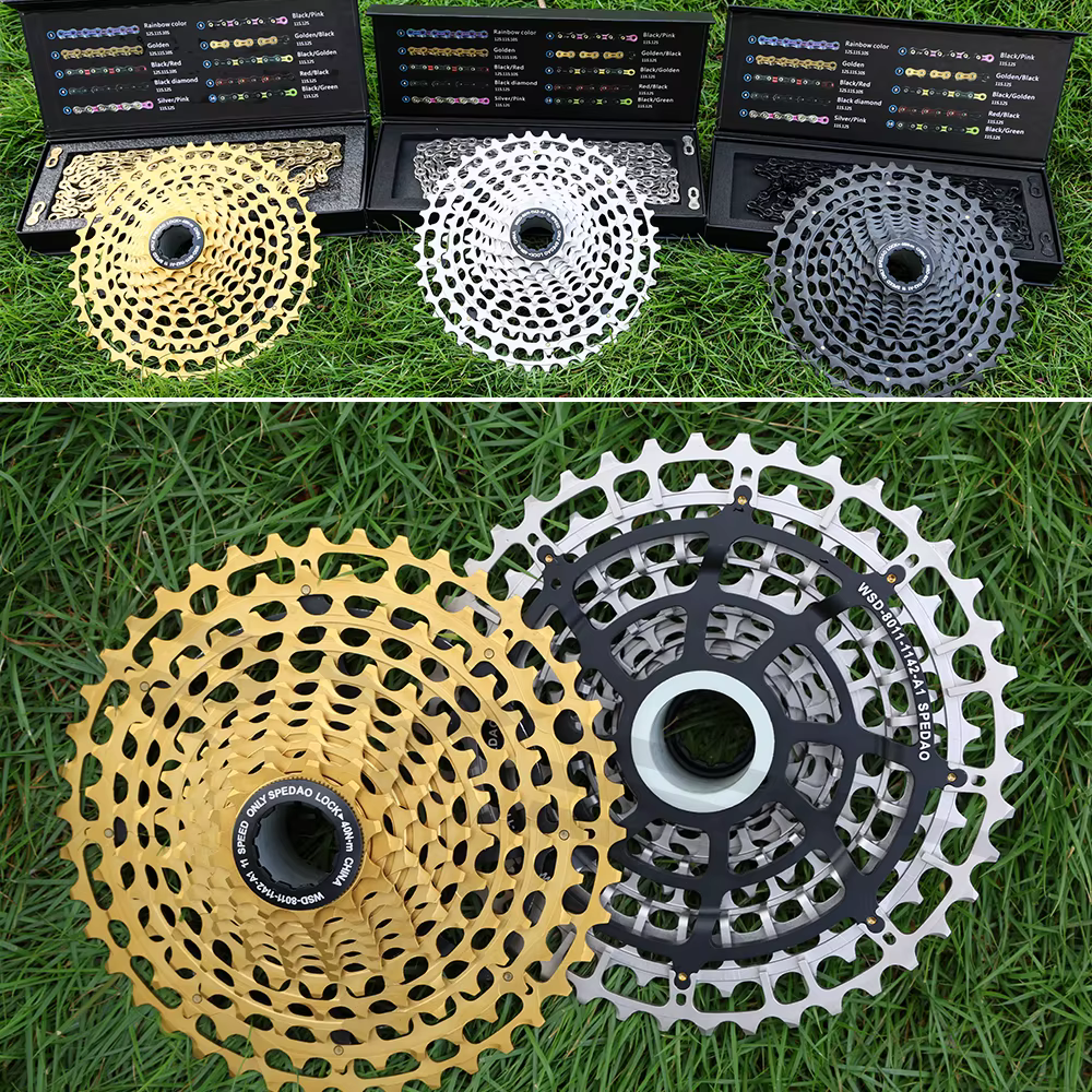 Cassette de vélo de route et VTT SPEDAO 2026 12S 11-46T 11S 11-42T Super Légère 325g en Acier CNC pour moyeu HG Pièces de cyclisme