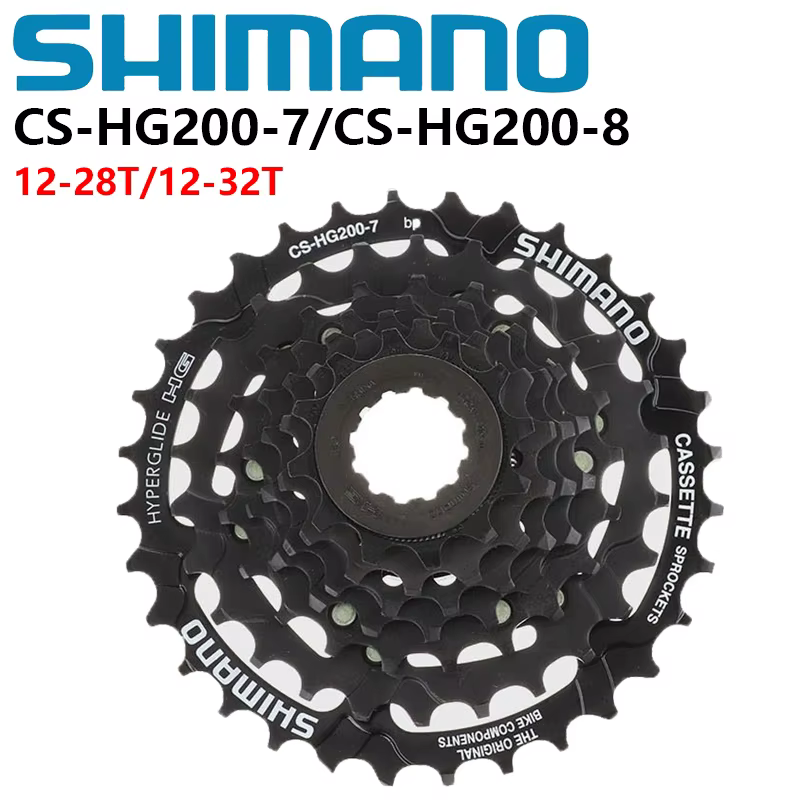 Shimano Tourney HG200 7s 12-28T/12-32T 8s 12-32T Cassette CS-HG200-7 / CS-HG200-8 pour VTT Vélo D'origine