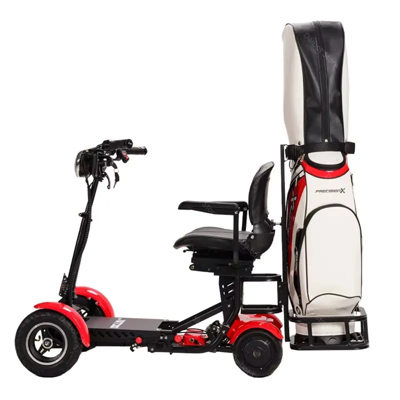 Scooter Électrique Pliable Tout Terrain avec Chariot de Golf