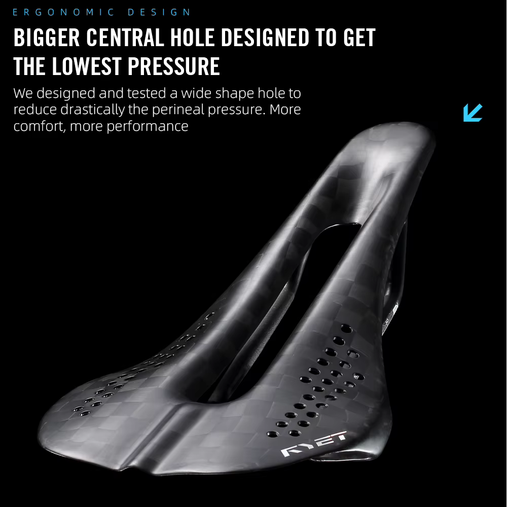 RYET 12K selle de vélo ultralégère en carbone 59g 230x125mm pour vtt/chevier/vélo de route