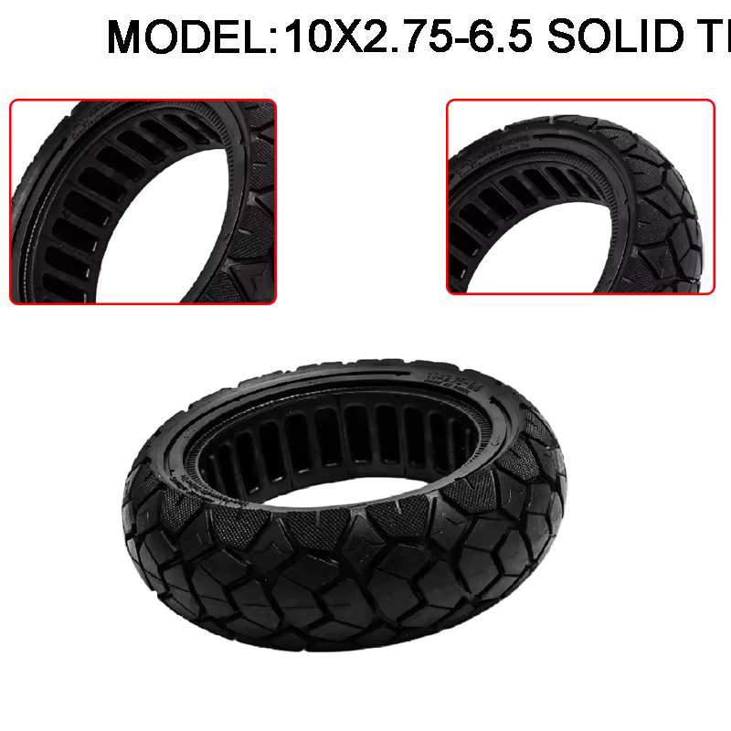 Pneu solide 10x2.75-6.5 pour trottinette électrique