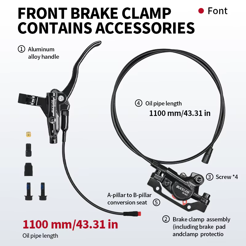 Freins hydrauliques BUCKLOS pour vélos électriques