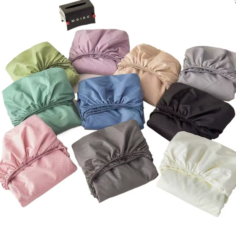 Nouvelle drap-housse en microfibre brossée gaufrée à poches profondes 360 ° Housse de matelas élastique tout autour, douce et respirante, pour matelas de 5 à 28 cm