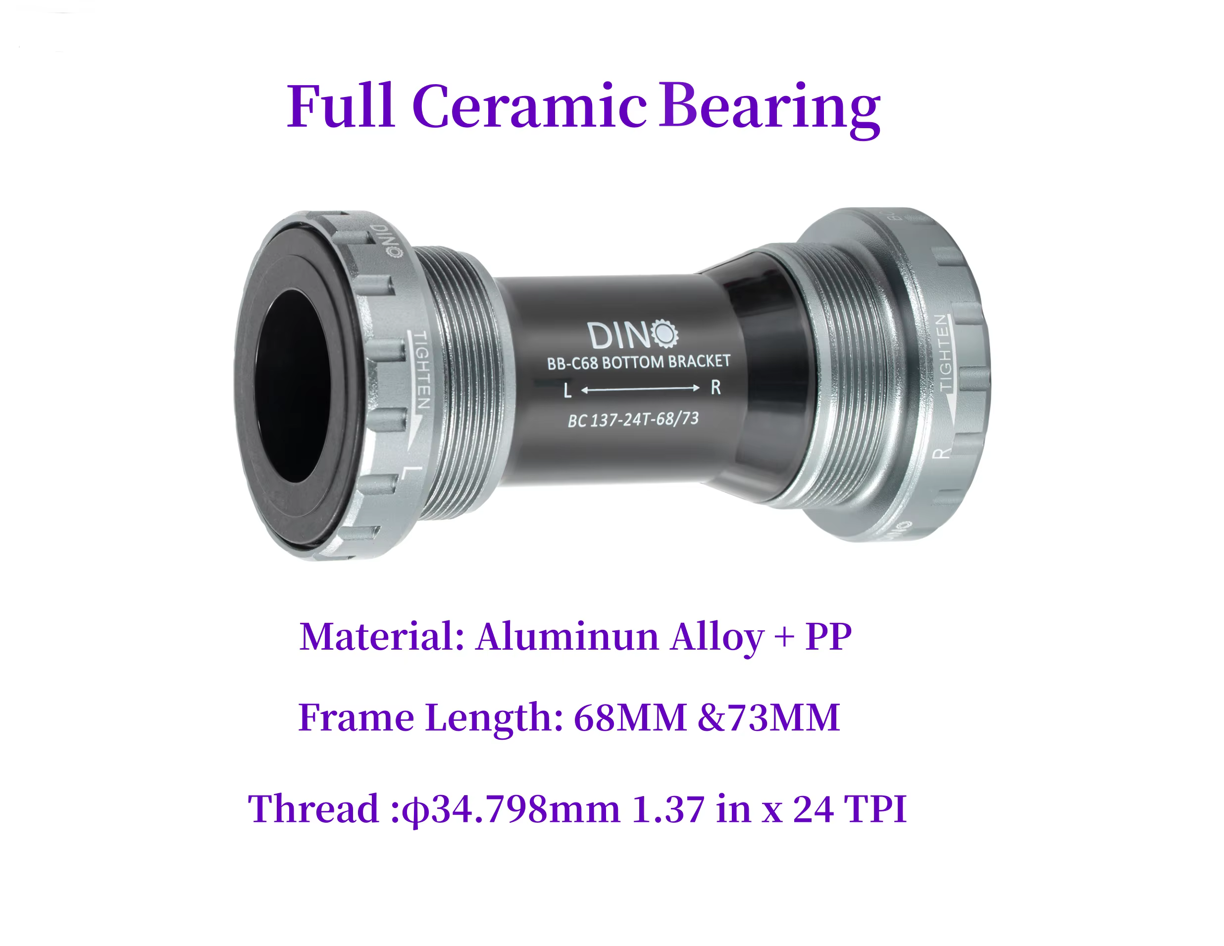 Roulement entièrement en céramique BB Shell 68mm 73mm supports inférieurs applicables à 22/24mm X5 XTR X0 R8000