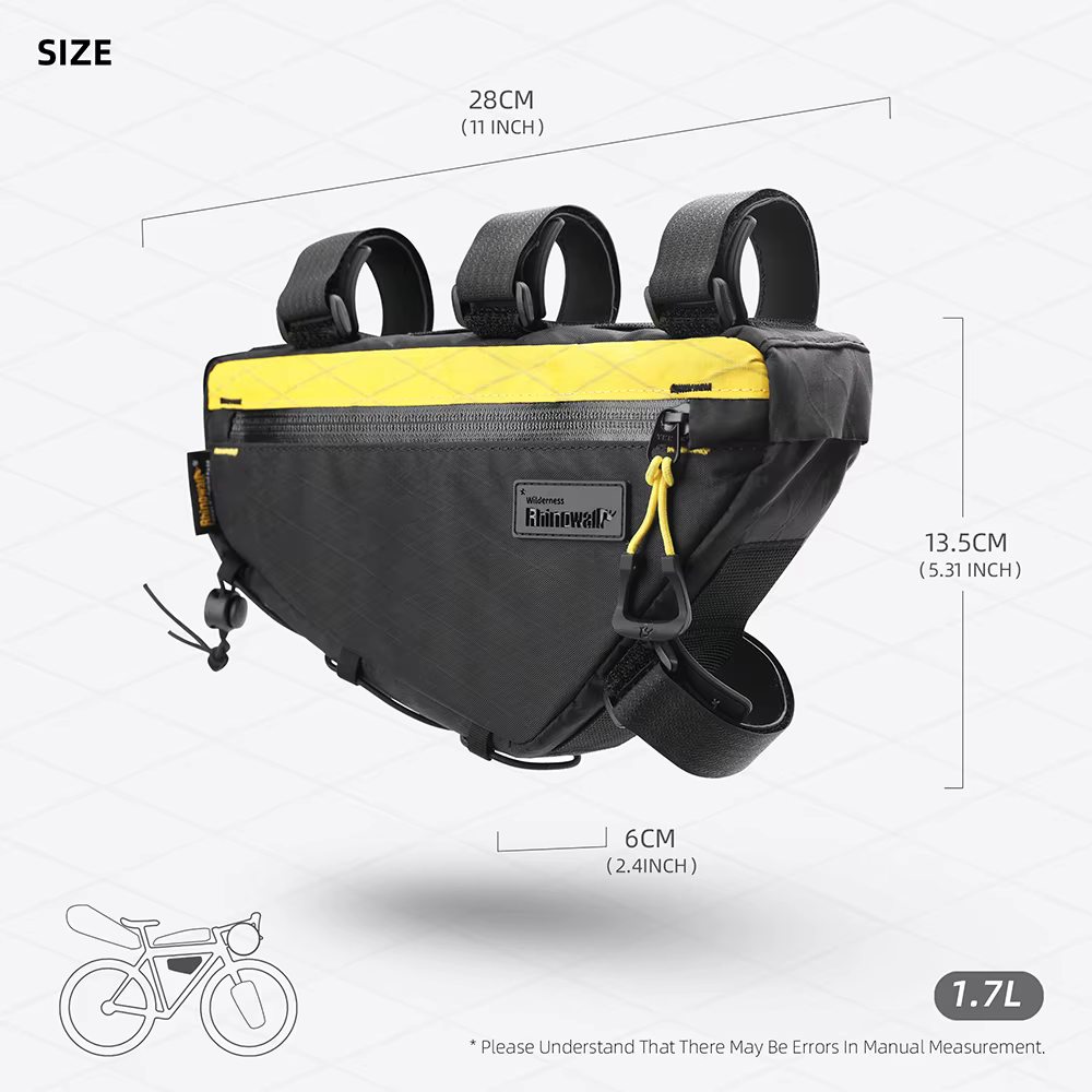 Rhinowalk 2024 sac de cadre de vélo étanche mis à jour sac de barre transversale