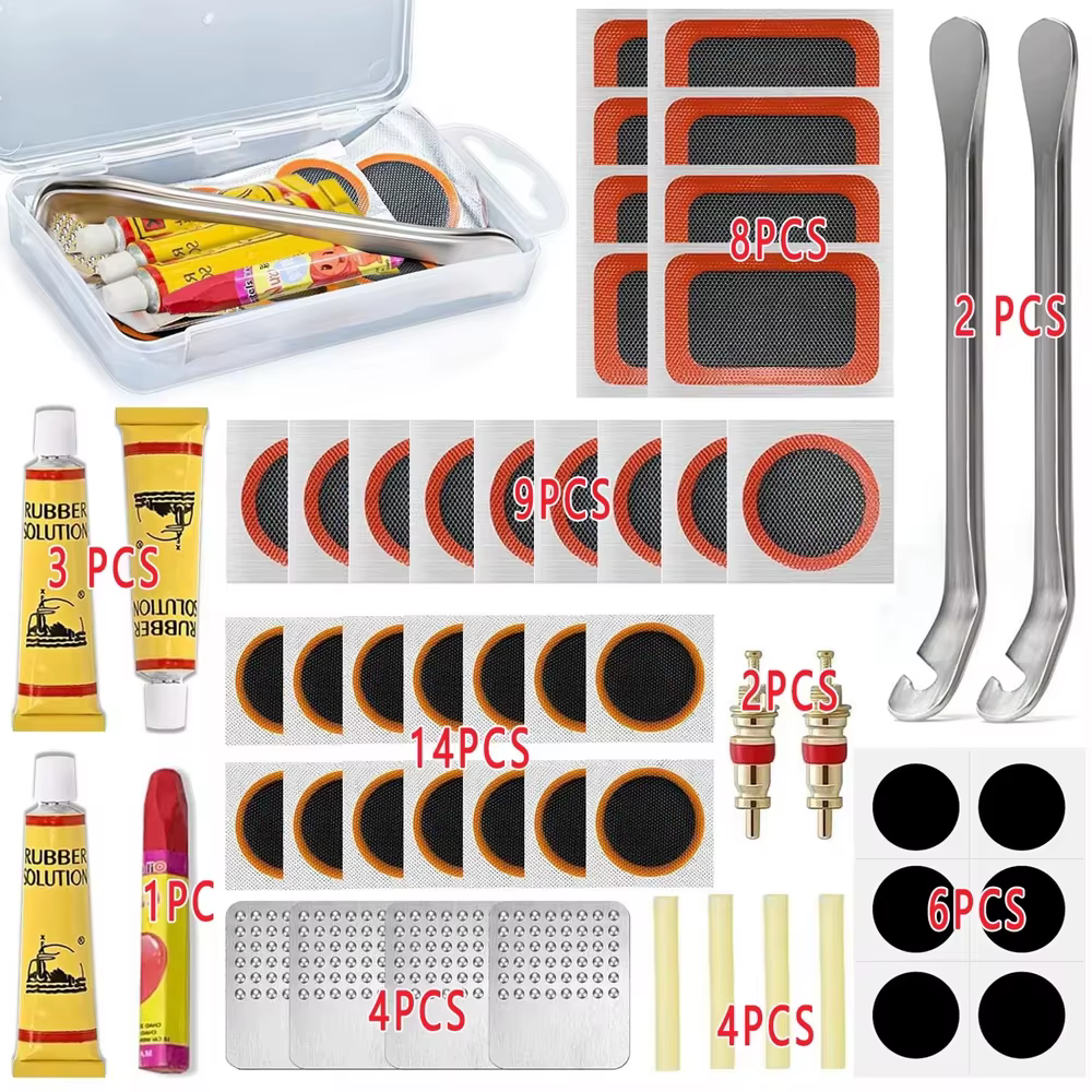 Kit de réparation de pneus de vélo : Patchs