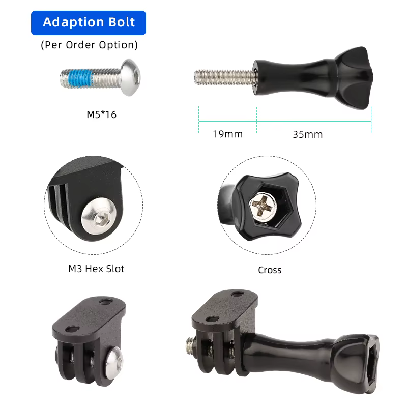 Deemount support d'ordinateur de vélo en aluminium pour Garmin convient à la caméra d'action Gopro Sport