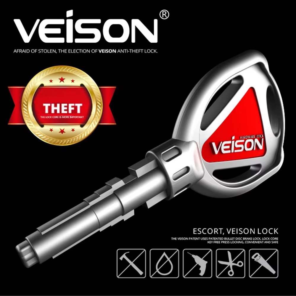 VEISON – serrure de roue de moto et de vélo