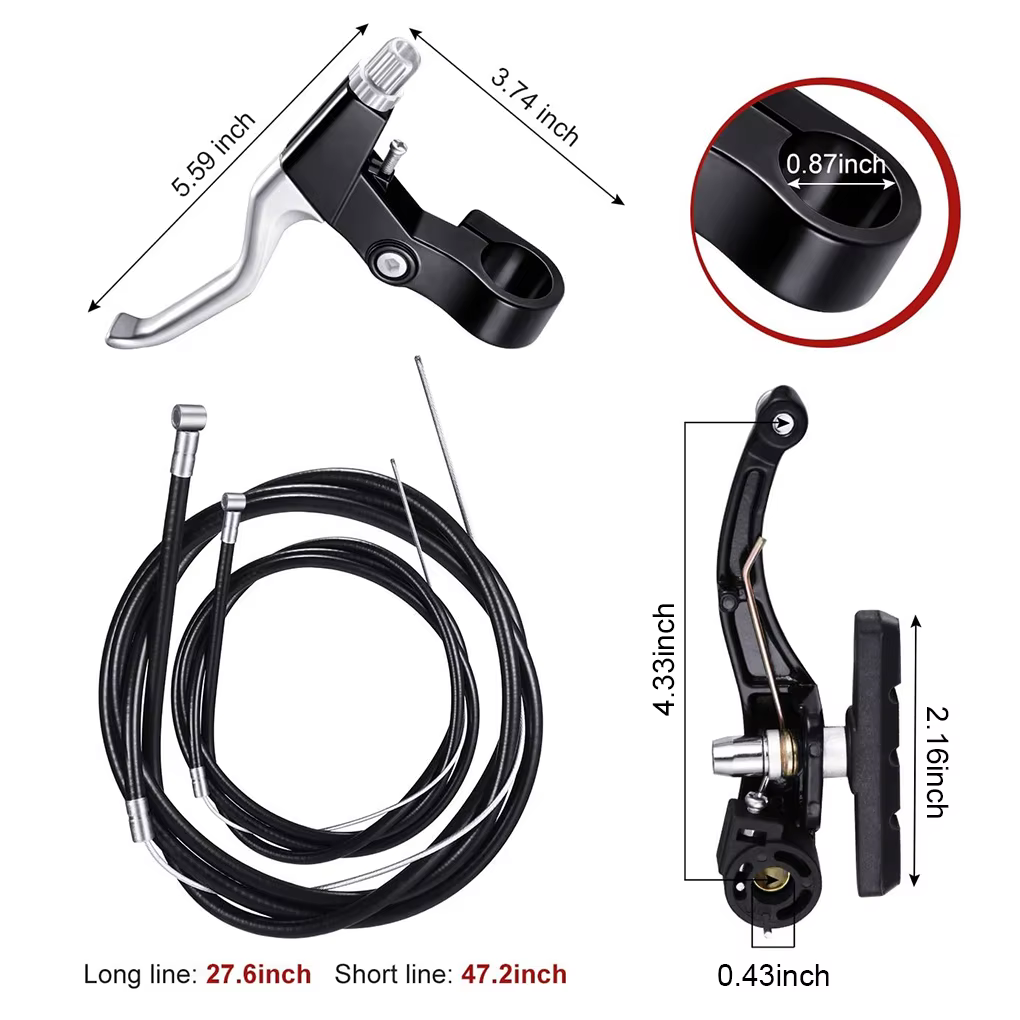 6 pièces en alliage vélo de montagne V frein Portable détachable réglable activité de plein air cyclisme avant et arrière pièce remplaçable